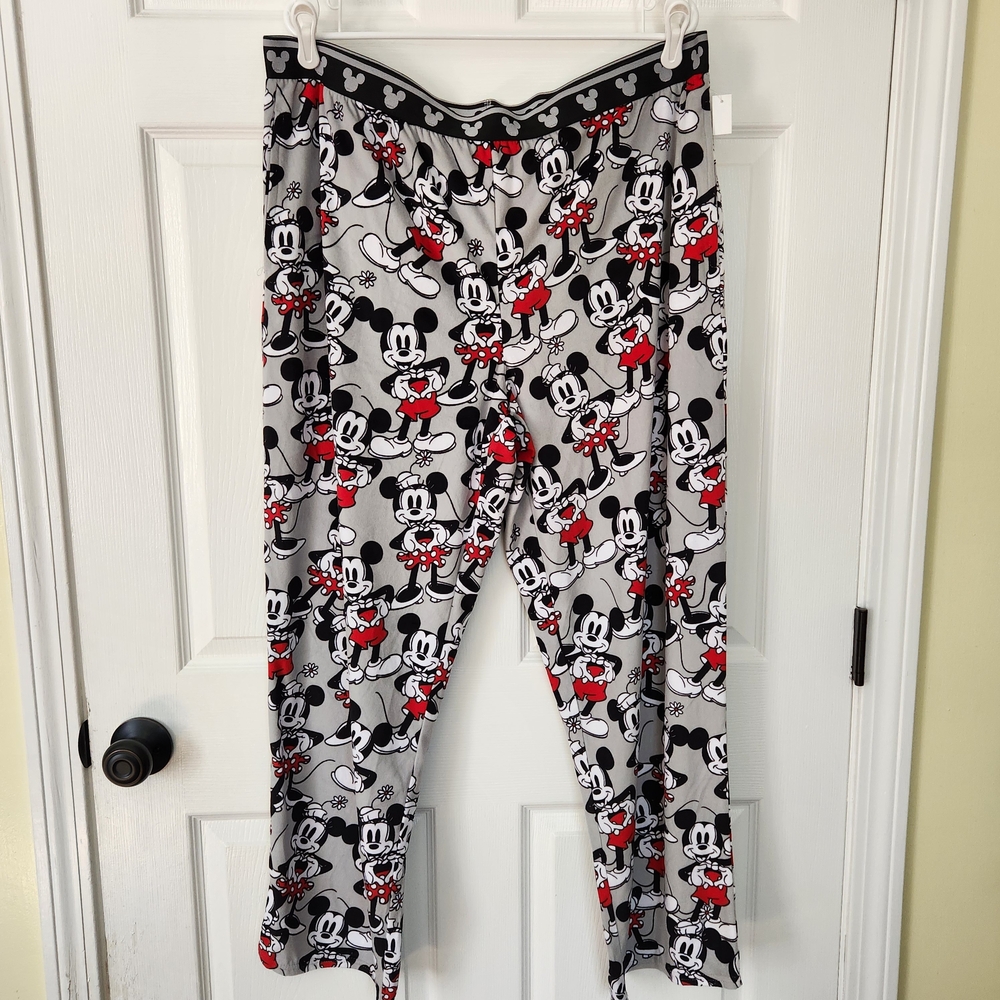 Disney Mickey & Minnie Mouse Pajama Pants, Size 2X